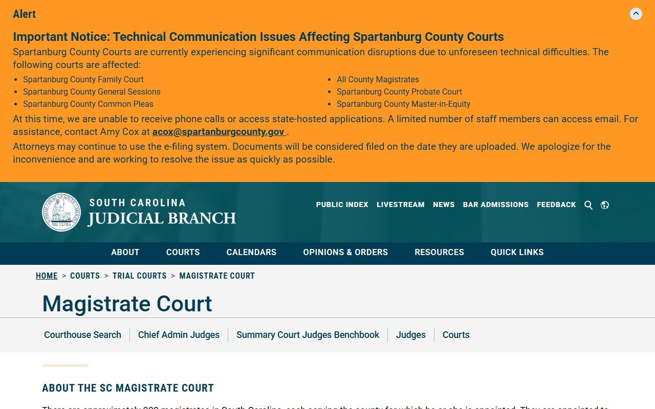 Pickens County Circuit Court and Magistrate Court overview