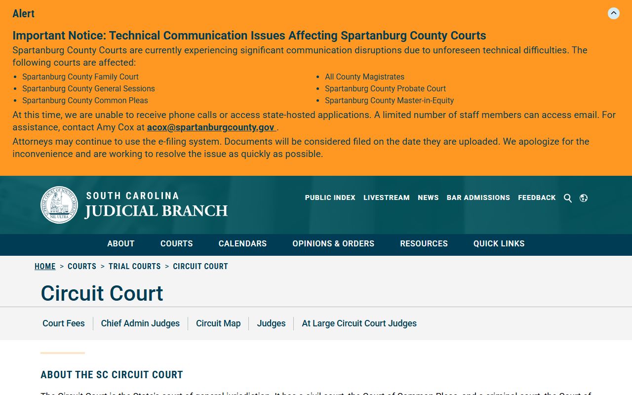 Pickens County court records Circuit Court overview