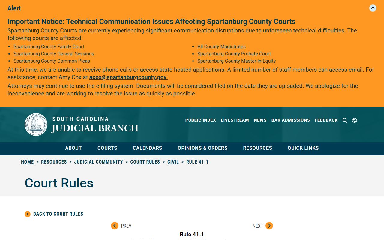 Pickens County court records Rule 41.1 sealing